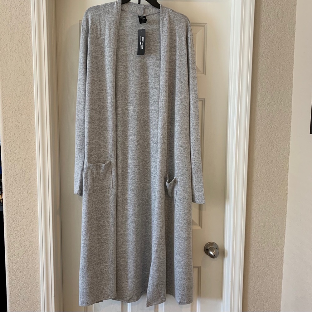 ❤️LAST XL NEW SOFT Gray Duster Cardigan - Picture 2 of 10